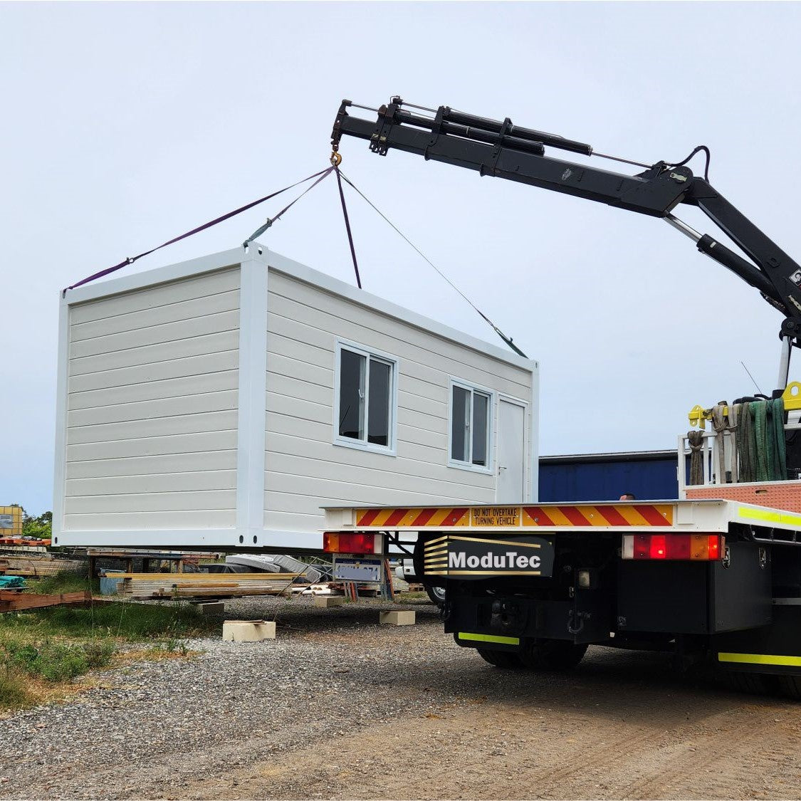 DIY flat pack modular unit assembled and hiab transport Perth